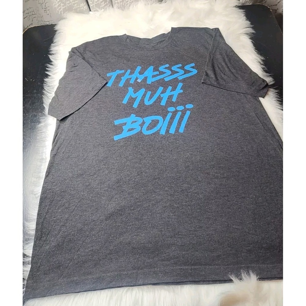 Maverick Graphic Tee Mens XL Charcoal Blue Thasss Muh Boiii Logan Paul Shirt